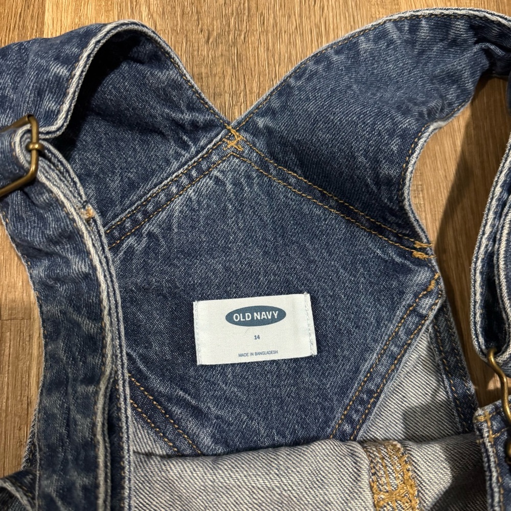 Old Navy Blue Denim Women's Jeans Overalls - Picture 2 of 3